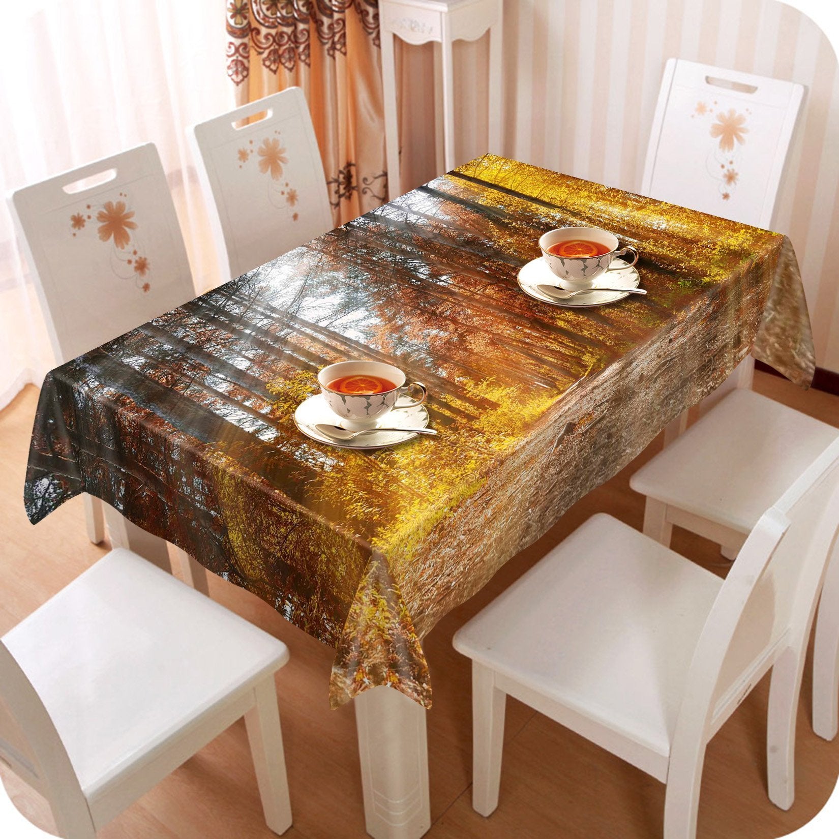 3D Forest Bright Sunshine 540 Tablecloths Wallpaper AJ Wallpaper 