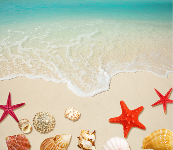 3D Beach Floor Mural Wallpaper AJ Wallpaper 2 