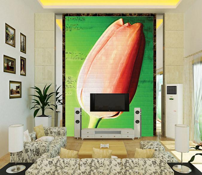 Tulip And Musical Staff Wallpaper AJ Wallpaper 2 