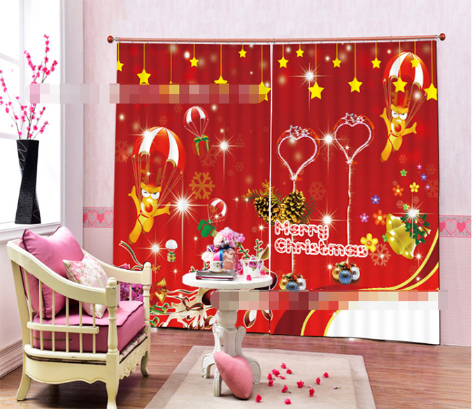 3D Funny Christmas 2020 Curtains Drapes Wallpaper AJ Wallpaper 