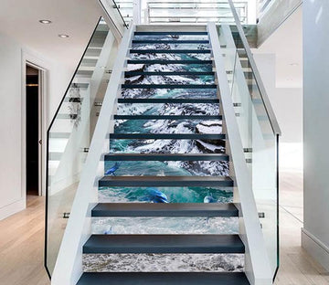 3D Grand River Dolphins 1468 Stair Risers Wallpaper AJ Wallpaper 