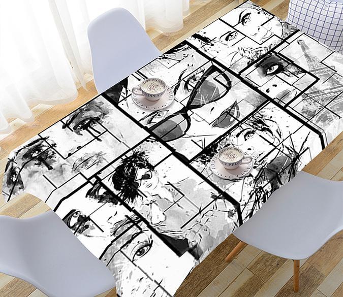 3D Graffiti Fashion Women 770 Tablecloths Wallpaper AJ Wallpaper 