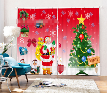 3D Santa Claus 1386 Curtains Drapes Wallpaper AJ Wallpaper 