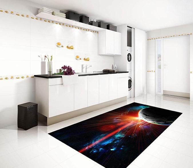 3D Space Planet Bright Sunshine 602 Kitchen Mat Floor Mural Wallpaper AJ Wallpaper 