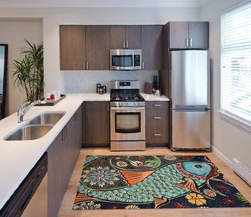 3D Fish Pattern 550 Kitchen Mat Floor Mural Wallpaper AJ Wallpaper 