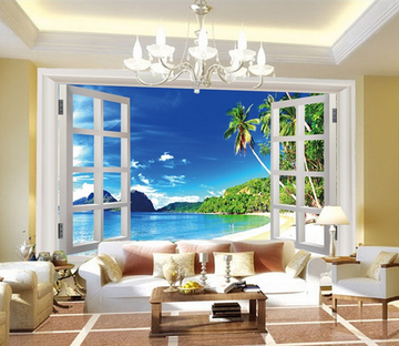 Window Sea Scenery Wallpaper AJ Wallpaper 