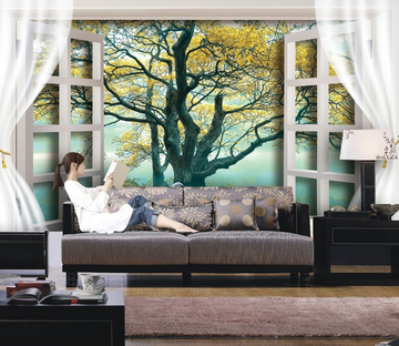 Window Tree And Swans Wallpaper AJ Wallpaper 