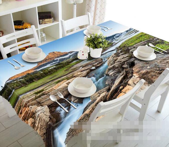 3D River Scenery 883 Tablecloths Wallpaper AJ Wallpaper 