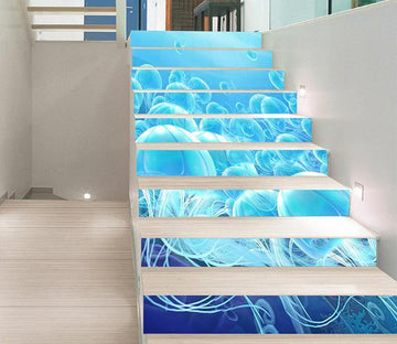 3D Flying Jellyfishes 1432 Stair Risers Wallpaper AJ Wallpaper 