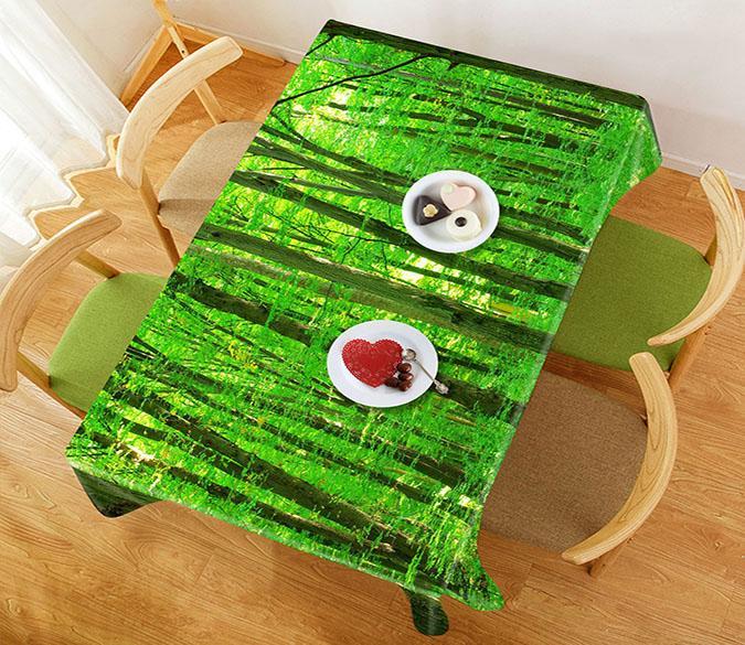 3D Fresh Green Forest 602 Tablecloths Wallpaper AJ Wallpaper 