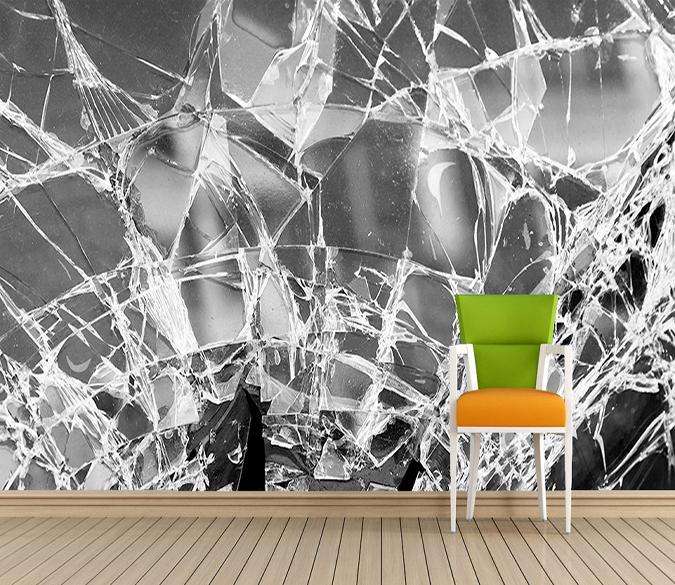3D Cracked Glass 610 Wallpaper AJ Wallpaper 