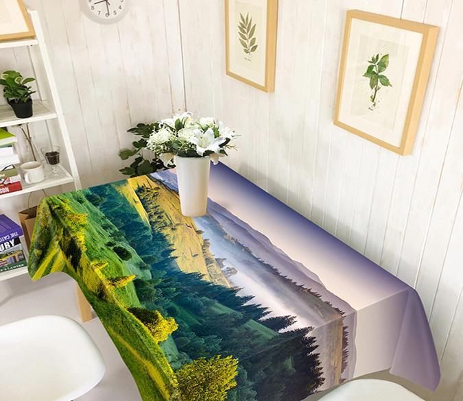 3D Misty Mountains 476 Tablecloths Wallpaper AJ Wallpaper 