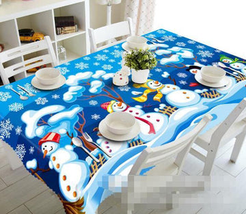 3D Snowman 1358 Tablecloths Wallpaper AJ Wallpaper 