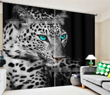 3D Horrible Leopard 2071 Curtains Drapes Wallpaper AJ Wallpaper 