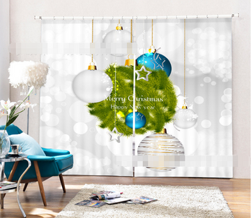 3D Christmas Balls 1358 Curtains Drapes Wallpaper AJ Wallpaper 