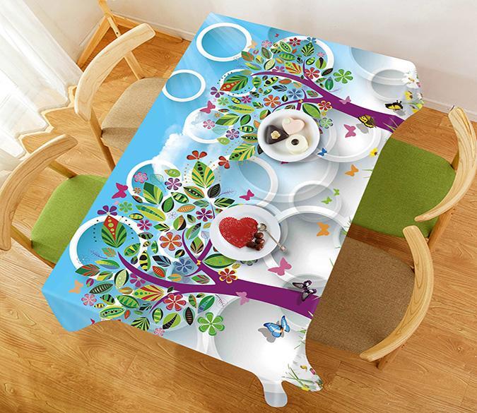 3D Flowers Trees Rings 163 Tablecloths Wallpaper AJ Wallpaper 