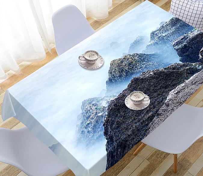 3D Foggy Stones 479 Tablecloths Wallpaper AJ Wallpaper 