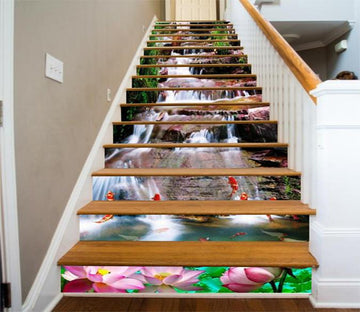 3D Stream Scenery 593 Stair Risers Wallpaper AJ Wallpaper 