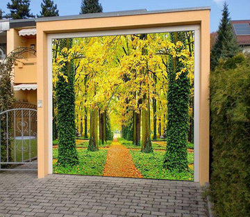 3D Yellow Tree Green Vine 64 Garage Door Mural Wallpaper AJ Wallpaper 