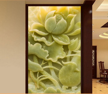 Green Jade Lotus Wallpaper AJ Wallpaper 