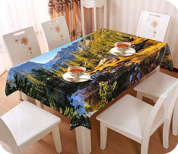 3D Mountain Valley Scenery 733 Tablecloths Wallpaper AJ Wallpaper 