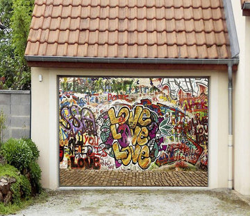 3D Bricks Road Graffiti 76 Garage Door Mural Wallpaper AJ Wallpaper 