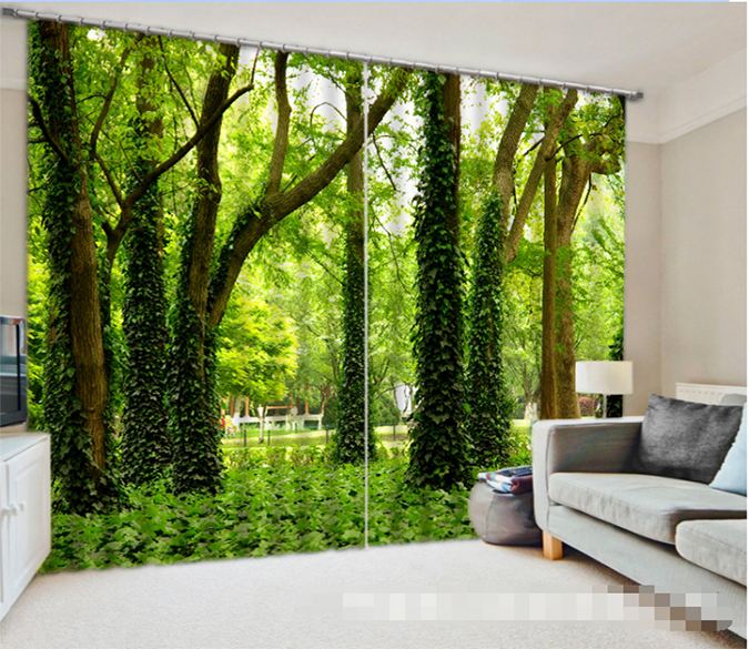 3D Trees Rattan 1288 Curtains Drapes Wallpaper AJ Wallpaper 