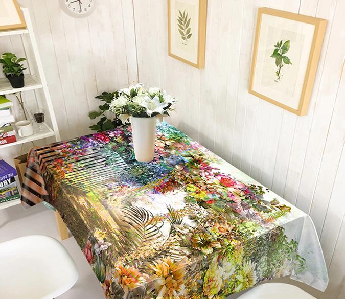 3D Colorful Flowers 546 Tablecloths Wallpaper AJ Wallpaper 