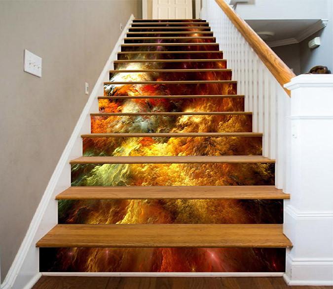 3D Pretty Colorful Clouds 1446 Stair Risers Wallpaper AJ Wallpaper 