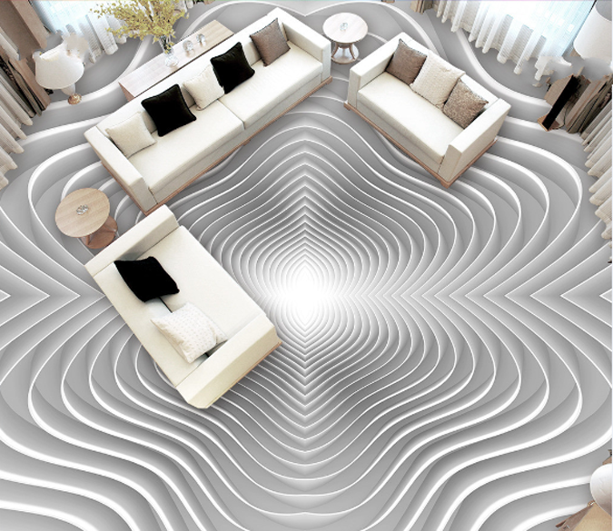 3D Beautiful Stripes Floor Mural Wallpaper AJ Wallpaper 2 