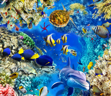3D Undersea World Floor Mural Wallpaper AJ Wallpaper 2 
