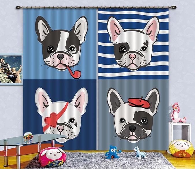 3D Lovely Dogs 2332 Curtains Drapes Wallpaper AJ Wallpaper 