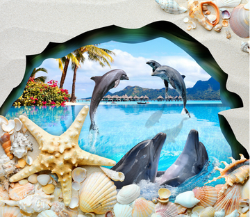 3D Bustling Ocean Floor Mural Wallpaper AJ Wallpaper 2 