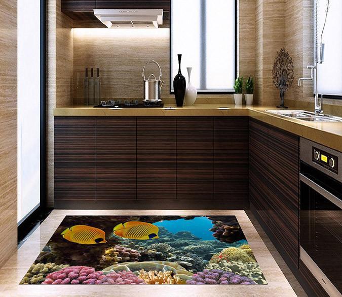 3D Magic Ocean World Kitchen Mat Floor Mural Wallpaper AJ Wallpaper 