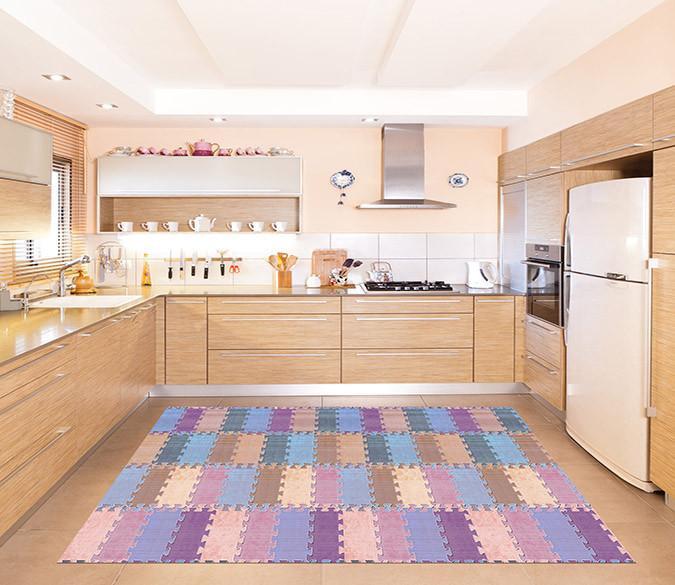 3D Splicing Pattern Kitchen Mat Floor Mural Wallpaper AJ Wallpaper 