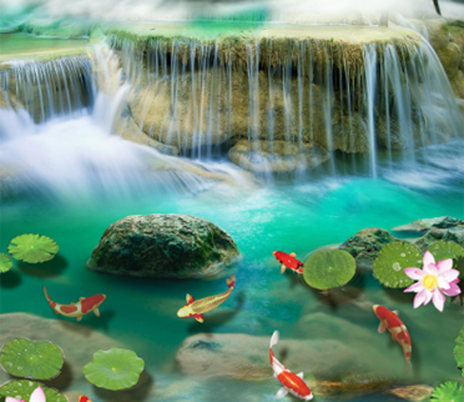 3D Beautiful River Floor Mural Wallpaper AJ Wallpaper 2 