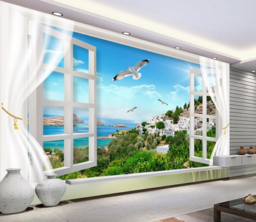 Window Seagulls Wallpaper AJ Wallpaper 