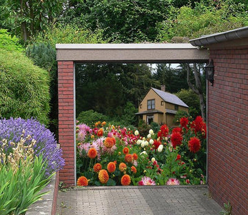 3D House Flowers 116 Garage Door Mural Wallpaper AJ Wallpaper 