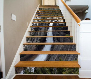 3D Cliff Waterfall 103 Stair Risers Wallpaper AJ Wallpaper 