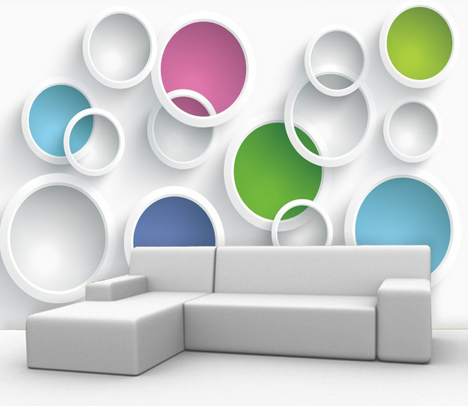 Fashion Colored Circles Wallpaper AJ Wallpaper 