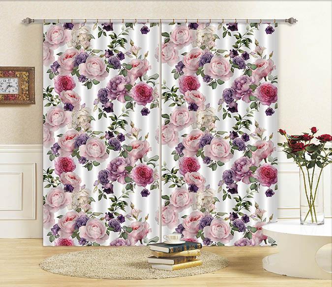 3D Camellias 475 Beach Curtains Drapes Wallpaper AJ Wallpaper 