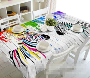3D Graffiti Zebras 1488 Tablecloths Wallpaper AJ Wallpaper 