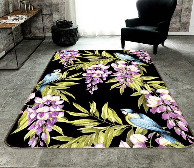 3D Flowers Leaves Birds 146 Non Slip Rug Mat Mat AJ Creativity Home 