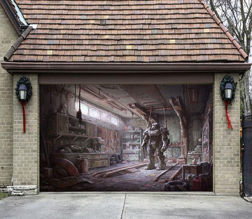 3D Robot House 142 Garage Door Mural Wallpaper AJ Wallpaper 