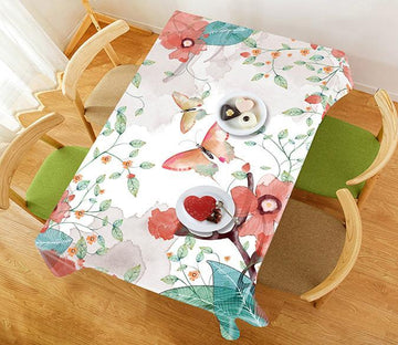 3D Flowers Butterflies 756 Tablecloths Wallpaper AJ Wallpaper 