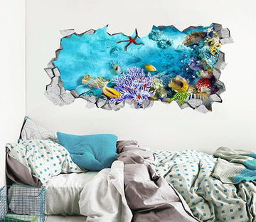 3D Bright Seabed 173 Broken Wall Murals Wallpaper AJ Wallpaper 
