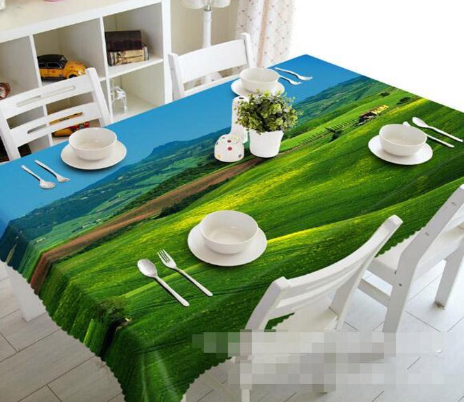 3D Hilly Grassland 857 Tablecloths Wallpaper AJ Wallpaper 