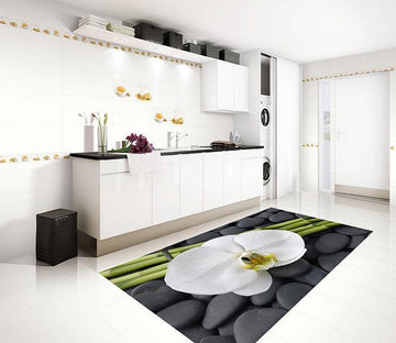 3D Flowers Stones 668 Kitchen Mat Floor Mural Wallpaper AJ Wallpaper 