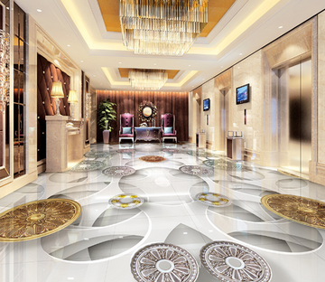 3D Delicate Pattern Floor Mural Wallpaper AJ Wallpaper 2 
