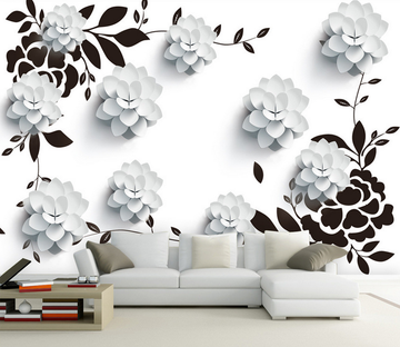 Elegant White Blossoms Wallpaper AJ Wallpaper 